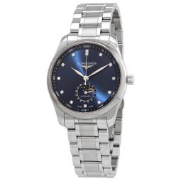 Master Automatic Diamond Blue Dial Mens Watch
