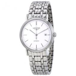 Presence Automatic White Dial Mens Watch L49214126