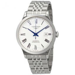 Record Automatic White Dial Mens Watch L28214116