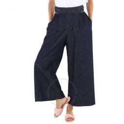 Maison Margiela Ladies Indigo Overdye Wide Leg Denim Trousers, Brand Size 40 (US Size 6)