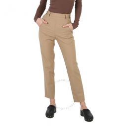 Ladies Tan Four-Stitch Tailored Trousers, Brand Size 36 (US Size 2)
