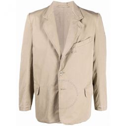 Mens Putty Single Breasted Blazer, Brand Size 46 (US Size 36)
