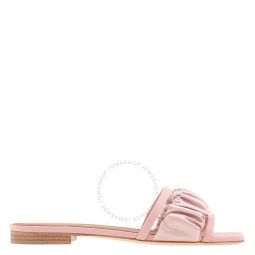 Ladies Rose Demi Satin Flat Sandals, Brand Size 35 ( US Size 5 )