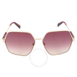 Burgundy Shaded Geometric Ladies Sunglasses