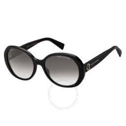 Grey Green Oval Ladies Sunglasses
