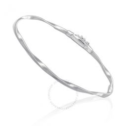 Marrakech Collection 18K White Gold Twisted Stackable Bangle