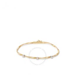 Marrakech Collection 18k Yellow Gold and Diamond Stackable Bangle -