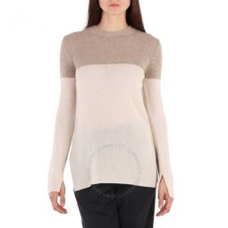 Ladies Colour-block Two-tone Cashmere Jumper, Brand Size 38 (US Size 4)
