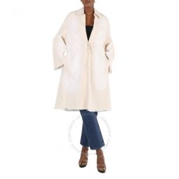 Ladies Dust Coat In Vintage Effect Denim in Snow-white, Brand Size 40 (US Size 6)