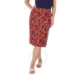 Ladies Floral-print Straight Skirt, Brand Size 40 (US Size 8)