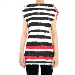 Ladies Stripe-print Sleeveless Top, Brand Size 38 (US Size 4)