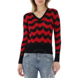 Ladies Zigzag Cotton Jumper, Brand Size 40 (US Size 6)