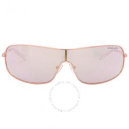 Aix Rose Gold Mirrored Rectangular Ladies Sunglasses