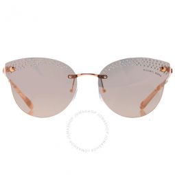 Astoria Rose Gold Mirrored with Crystals Butterfly Ladies Sunglasses
