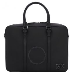 Black Crossgrain Leather Hudson Briefcase