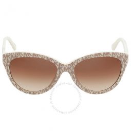 Makena Brown Gradient Cat Eye Ladies Sunglasses