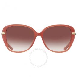 Brown Sunset Gradient Butterfly Ladies Sunglasses