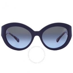 Brussels Grey Blue Gradient Cat Eye Ladies Sunglasses