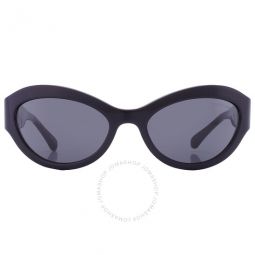 Burano Dark grey Oval Ladies Sunglasses