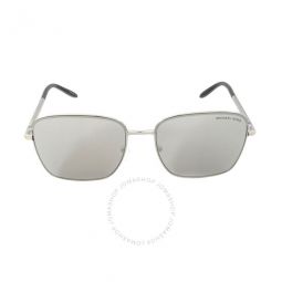 Burlington Silver Mirror Square Mens Sunglasses