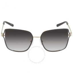 Cancun Dark Gray Gradient Square Ladies Sunglasses