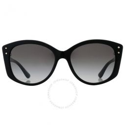 Charleston Dark Gray Gradient Irregular Ladies Sunglasses