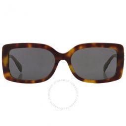 Corfu Dark Grey Rectangular Ladies Sunglasses