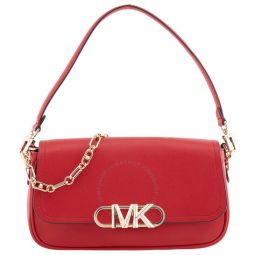Crimson Leather Medium Parker Shoulder Bag
