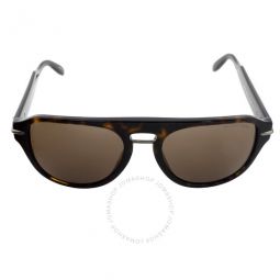 Dark Brown Solid Pilot Mens Sunglasses
