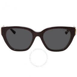 Lake Como Dark Grey Solid Cat Eye Ladies Sunglasses
