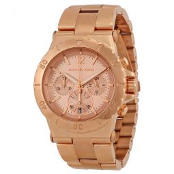 Rose Gold Dial Chronograph Ladies Watch