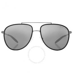 Saxon Mirror Grey Pilot Mens Sunglasses