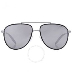 Saxon Silver Mirror Pilot Mens Sunglasses