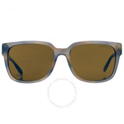Washinton Olive Solid Square Mens Sunglasses