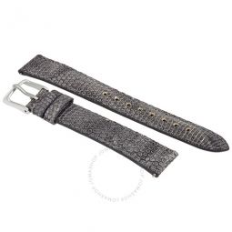 16 mm Painted Grey Lizard Leather Strap