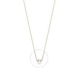 Akoya Pearl Pendant Necklace with 18K Yellow Gold 8mm A+ Grade