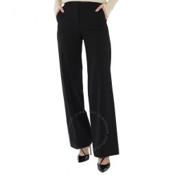 MM6 Ladies Black Wide-Leg Tailored Trousers, Brand Size 40 (US Size 6)
