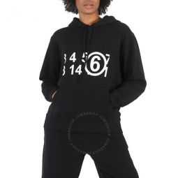 Black Numeric Logo Hoodie, Size X-Small