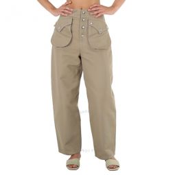 Ladies Western Tapered Wide-Leg Woven Trousers, Brand Size 36 (US Size 2)