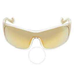 Brown Mirror Wrap Unisex Sunglasses