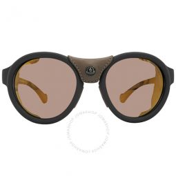 Brown Round Unisex Sunglasses