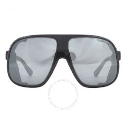 Diffractor Smoke Silver Flash Oversized Unisex Sunglasses