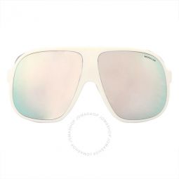 Diffractor Smoke Silver Flash Oversized Unisex Sunglasses