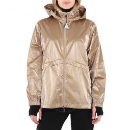 Ladies Camel Louvois Hooded Jacket, Brand Size 2 (Medium)