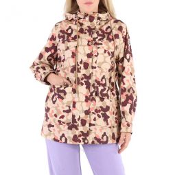 Ladies Light Pink Abstract-Print Treberon Jacket, Brand Size 1 (Small)