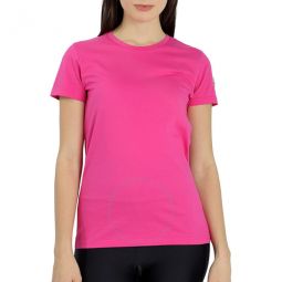 Ladies Pastel Pink Logo Patch Short-sleeve T-shirt, Brand Size Large