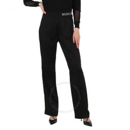 Ladies Side Stripe Tracksuit Pants in Black, Brand Size 40 (US Size 2)