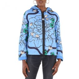 Lil Macro-floral Print Quilted Jacket, Brand Size 0 (X-Small)