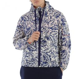 Mens Ebizo Floral Cotton Hooded Jacket, Brand Size 4 (X-Large)
