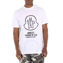 Mens White Logo-print T-shirt, Size X-Large